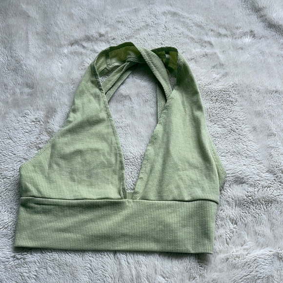 SHEIN Green Crossback Crop Top XS - Picture 1 of 5
